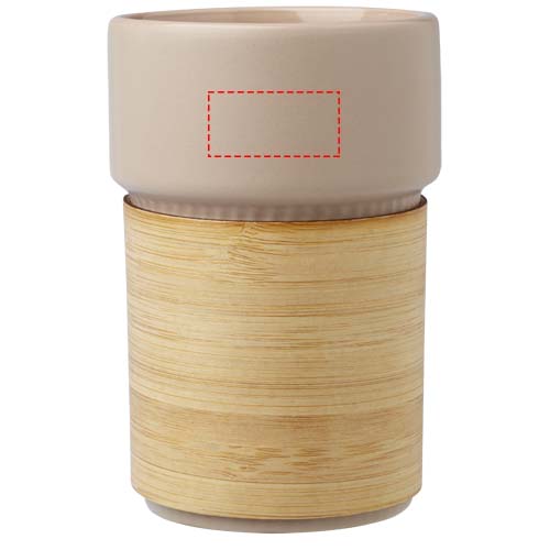 Fika 340 ml beker met bamboe hoes