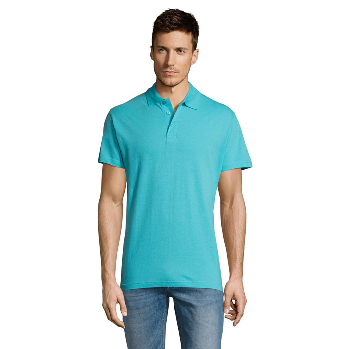 SUMMER II - SUMMER II HEREN Polo 170g - voor bedrijven en relatiegeschenken - Atolblauw
