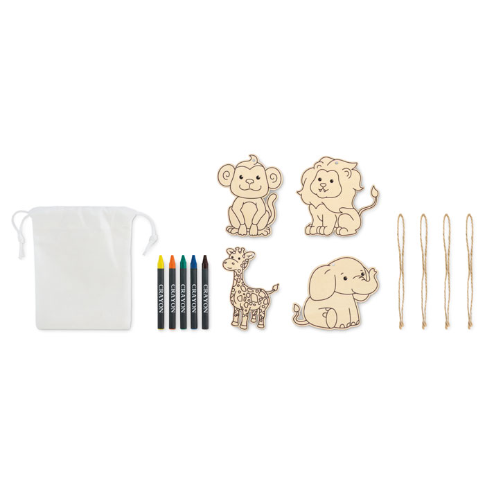 THEZOO - Houten hangers kleurset