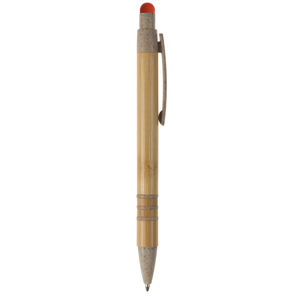 Balpen bamboe en tarwestro met stylus