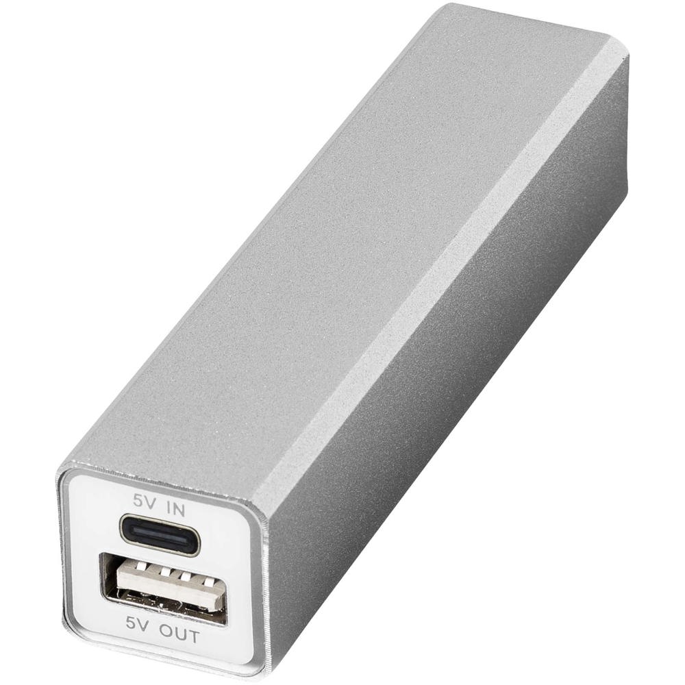 Volt powerbank 2200 mAh - bedrukt of onbedrukt verkrijgbaar - Zilver