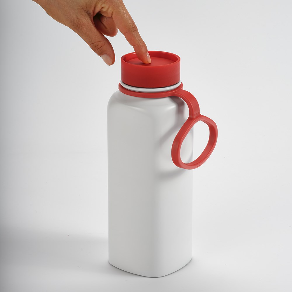 Ural fles gerecycled roestvrij staal 820 ml - Rood