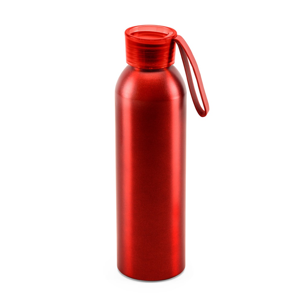 RIO. Gerecycled aluminium (100% rAL) bidon met PP dop 660 mL - bedrukt of onbedrukt verkrijgbaar - rood
