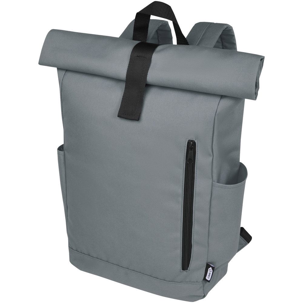Byron 15,6" rugzak van GRS RPET met opgerolde bovenkant 18 L - met logo of onbedrukt bestellen