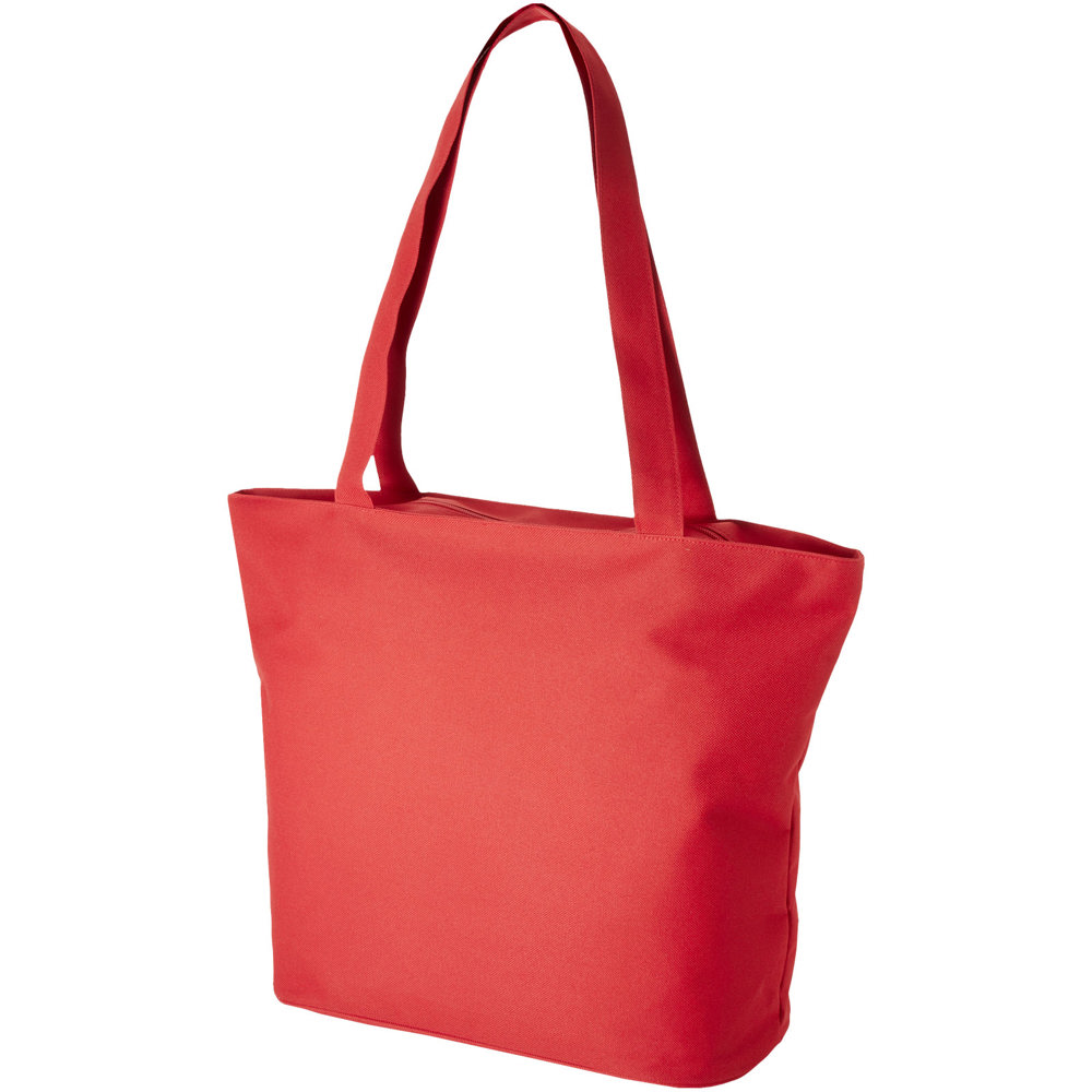 Panama polyester draagtas met rits 20L - met logo of onbedrukt bestellen - Rood