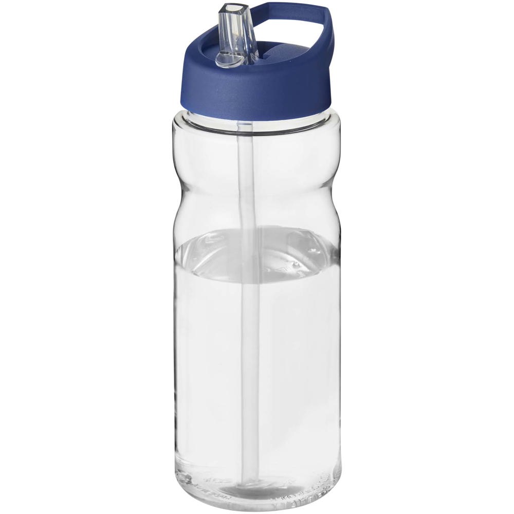 H2O Active® Eco Base 650 ml sportfles met tuitdeksel - bedrukt of onbedrukt verkrijgbaar - Transparent, Blauw