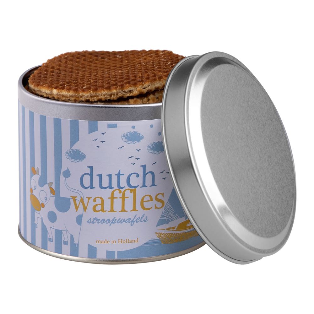 Blik met roomboter stroopwafels - met logo of onbedrukt bestellen