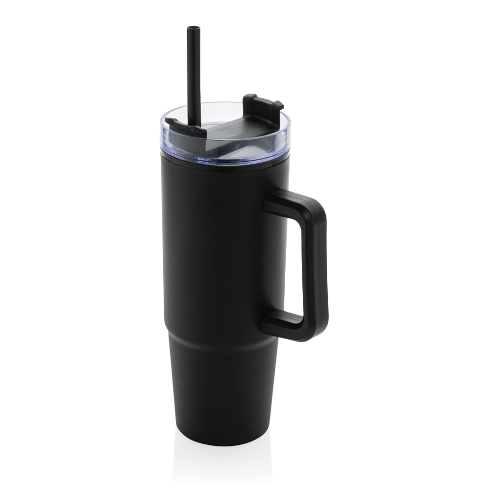 Tana RCS plastic tumbler met handvat 750 ml - bedrukt of onbedrukt verkrijgbaar - zwart (± PMS Black)