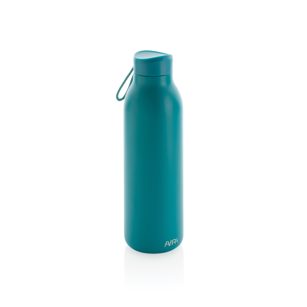 Avira Avior RCS gerecycled roestvrijstalen fles 500 ML - met logo of onbedrukt bestellen - turquoise (± PMS 322c)