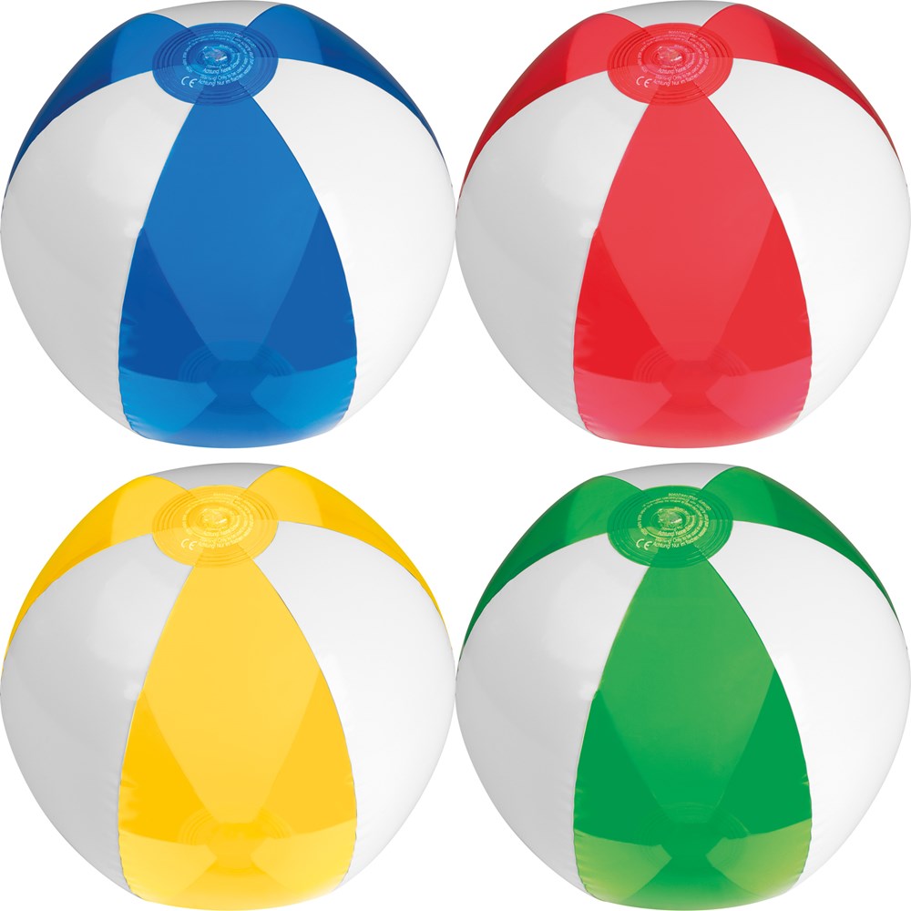 Strandbal bicolor - met logo of onbedrukt bestellen