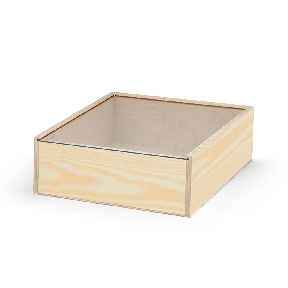 BOXIE CLEAR L. Houten doos L - kopen of bedrukken