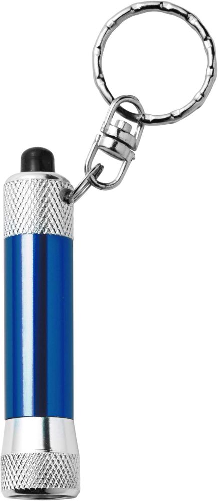 Aluminium 3-in-1 sleutelhanger Audrey - met logo of onbedrukt bestellen - kobaltblauw