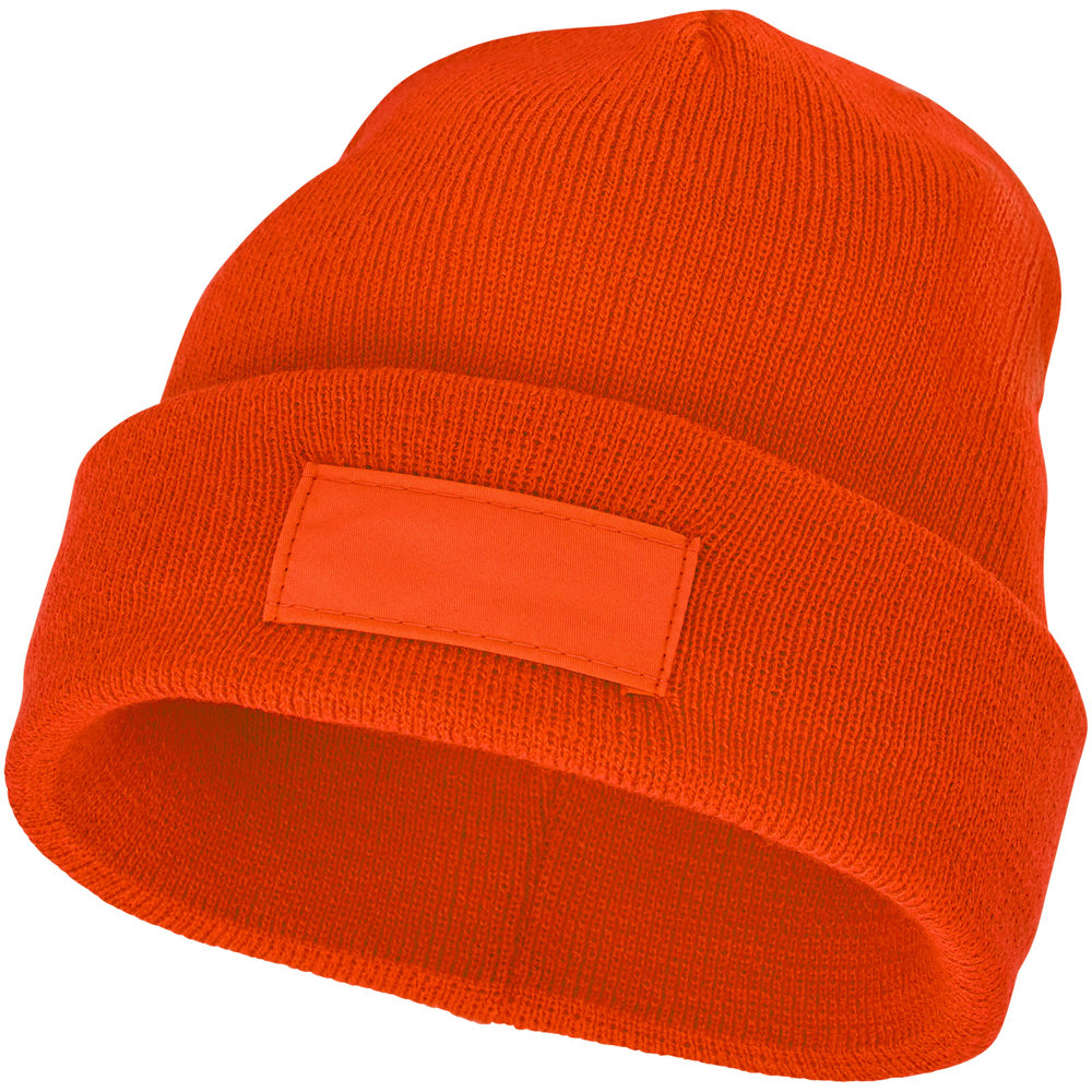 Boreas beanie met patch - met logo of onbedrukt bestellen - oranje