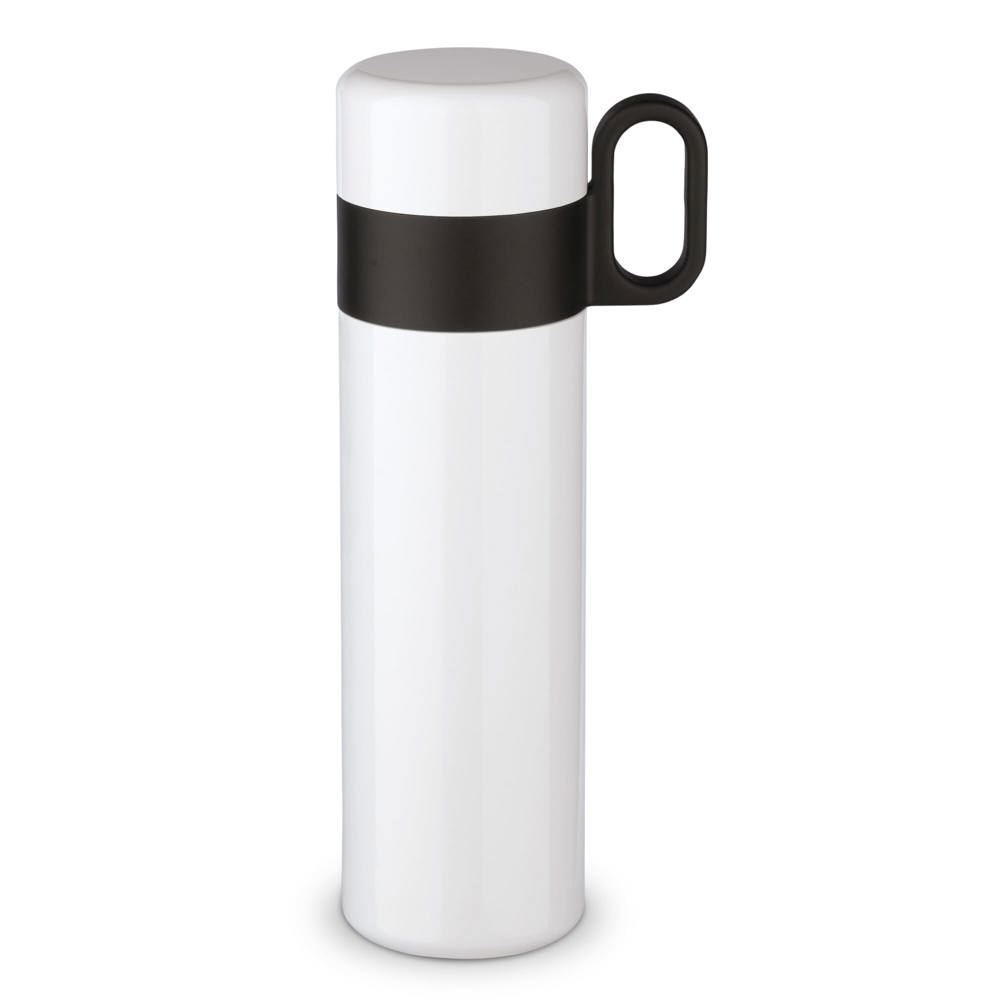 Thermofles Flow met handvat 500ml - voor bedrijven en relatiegeschenken - Wit
