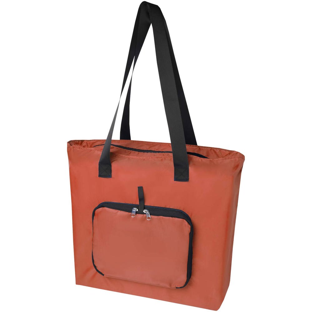 EcoFold RPET opvouwbare draagtas 16 l - met logo of onbedrukt bestellen - Baksteen