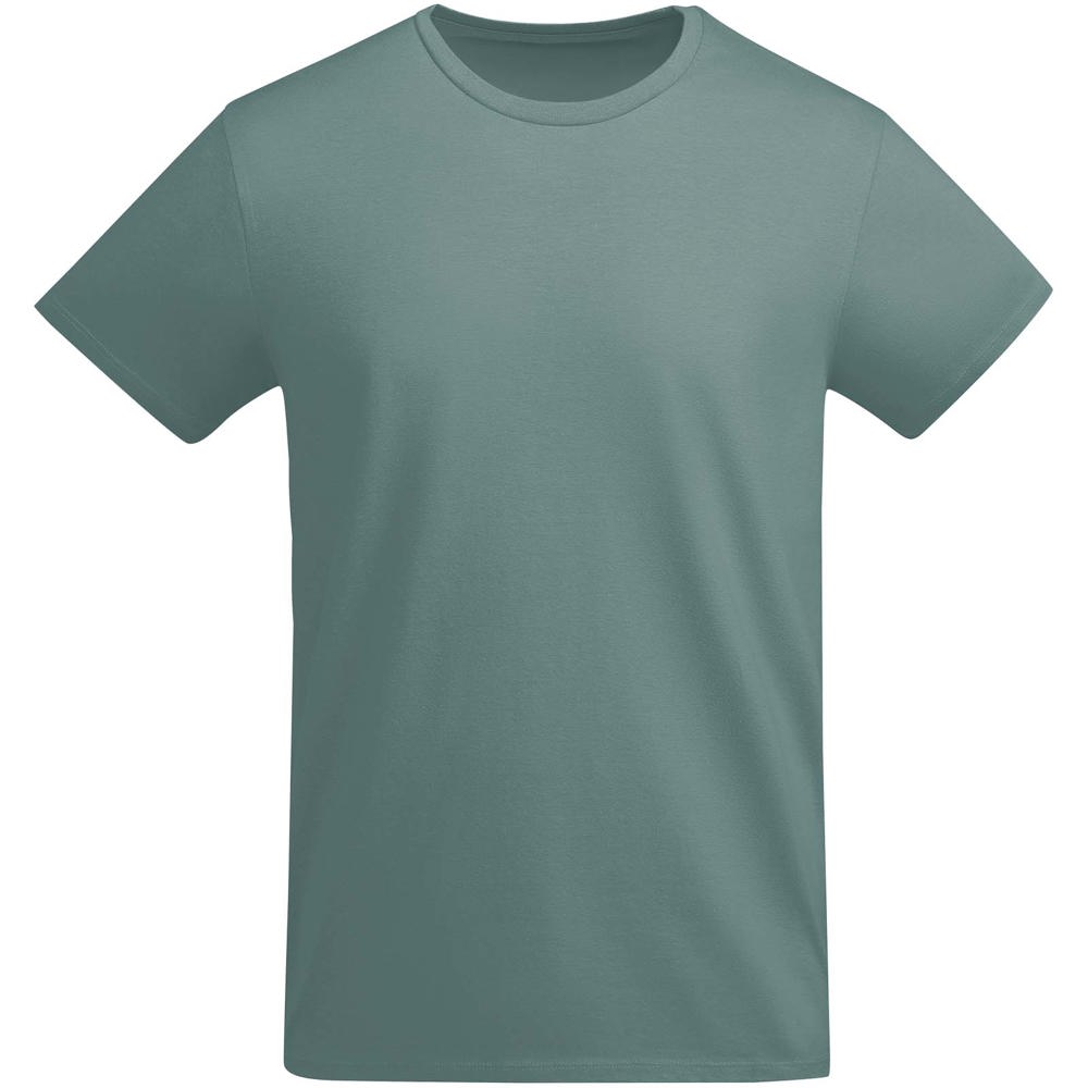Breda biologisch katoenen herenshirt met korte mouwen - voor bedrijven en relatiegeschenken - Kalm blauw