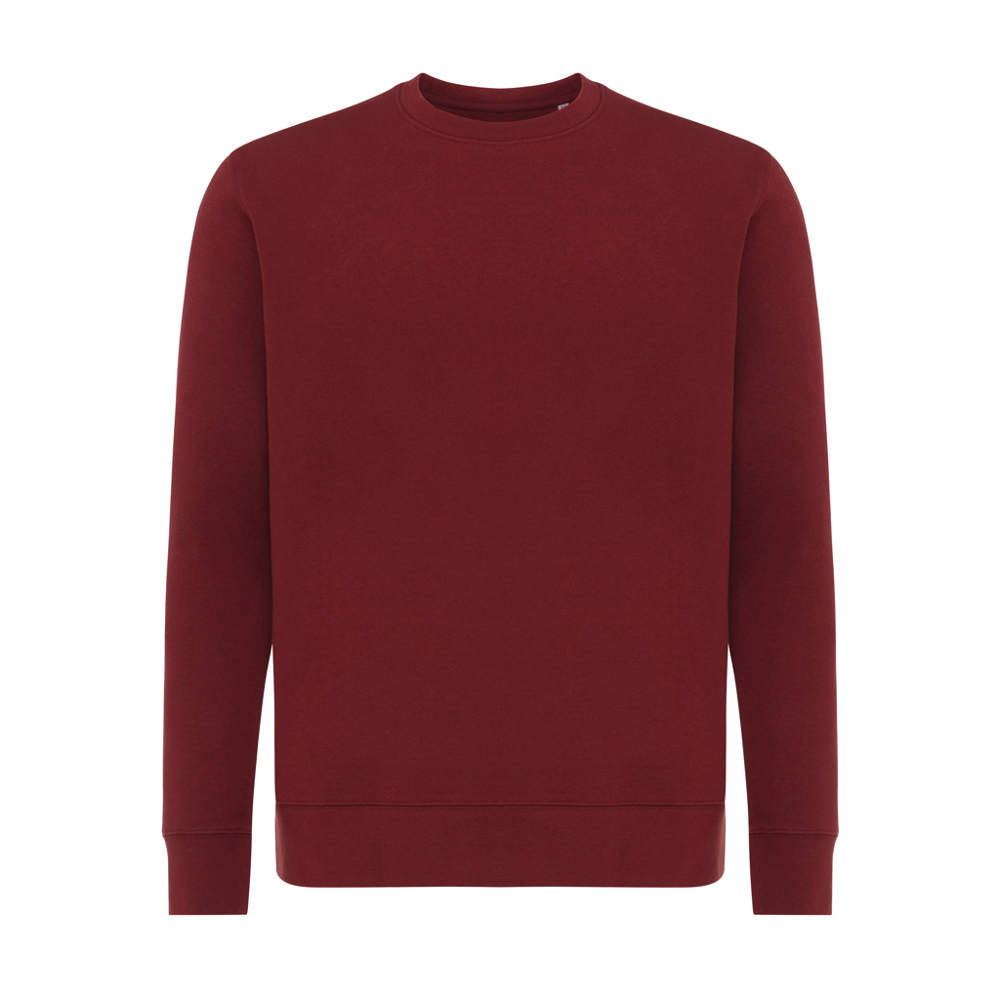 IQONIQ Etosha lichtgewicht gerecycled katoen sweater - kopen of bedrukken - bordeauxrood (± PMS 19-1724TCX)