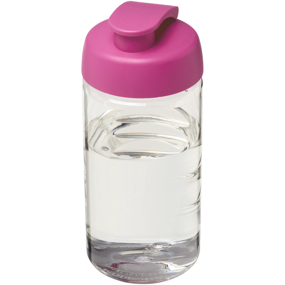 H2O Active® Bop 500 ml sportfles met flipcapdeksel - bedrukt of onbedrukt verkrijgbaar - Transparent, Roze