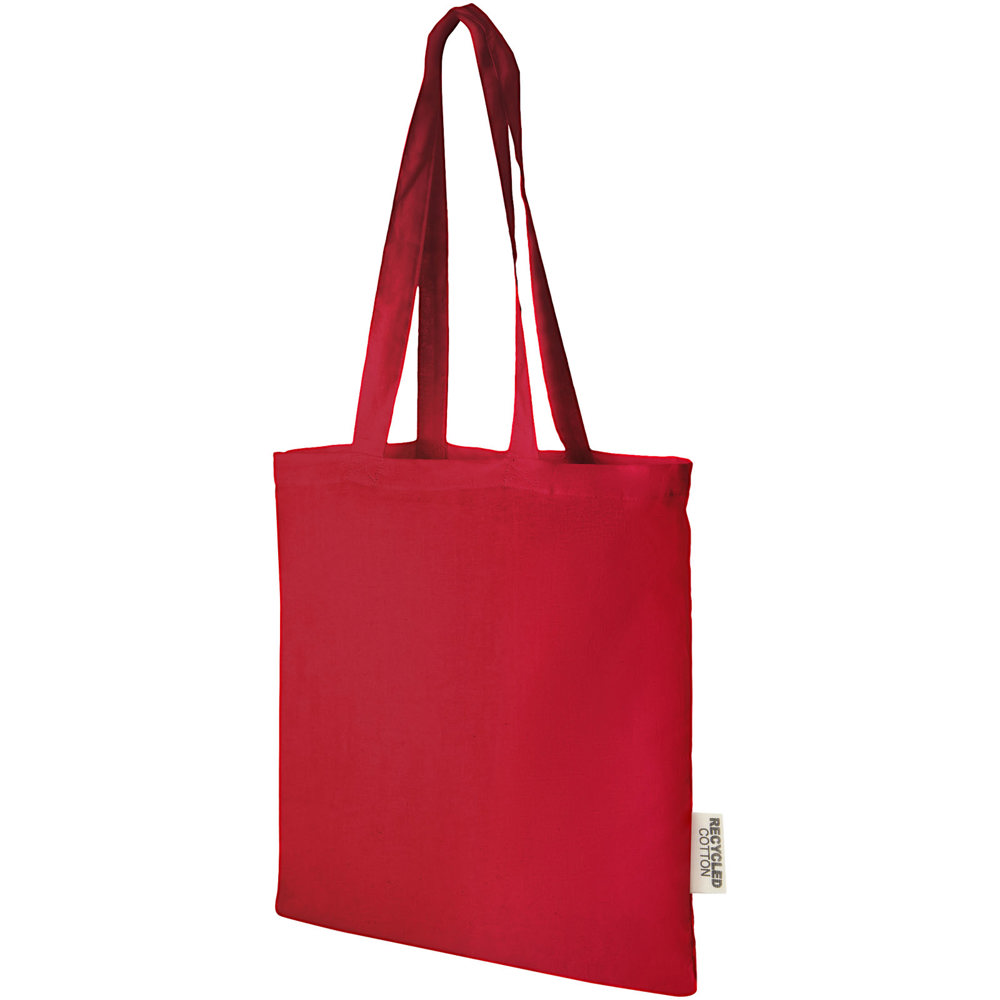 Madras 140 g/m2 draagtas van GRS gerecycled katoen 7 l - voor bedrijven en relatiegeschenken - Rood