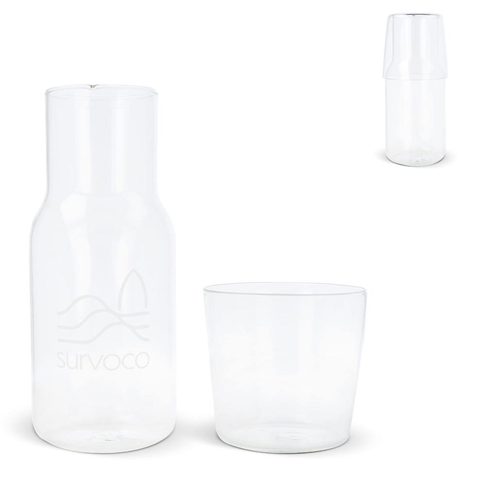 Caraffe 550ml en drinkglas 250ml set - voor bedrijven en relatiegeschenken