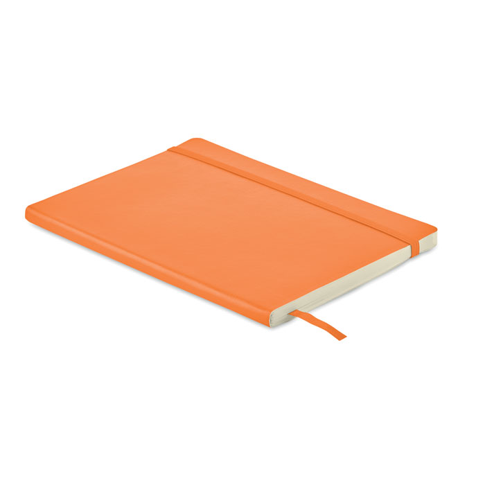 BRETA - A5 gerecycled notitieboek - bedrukt of onbedrukt verkrijgbaar - Oranje
