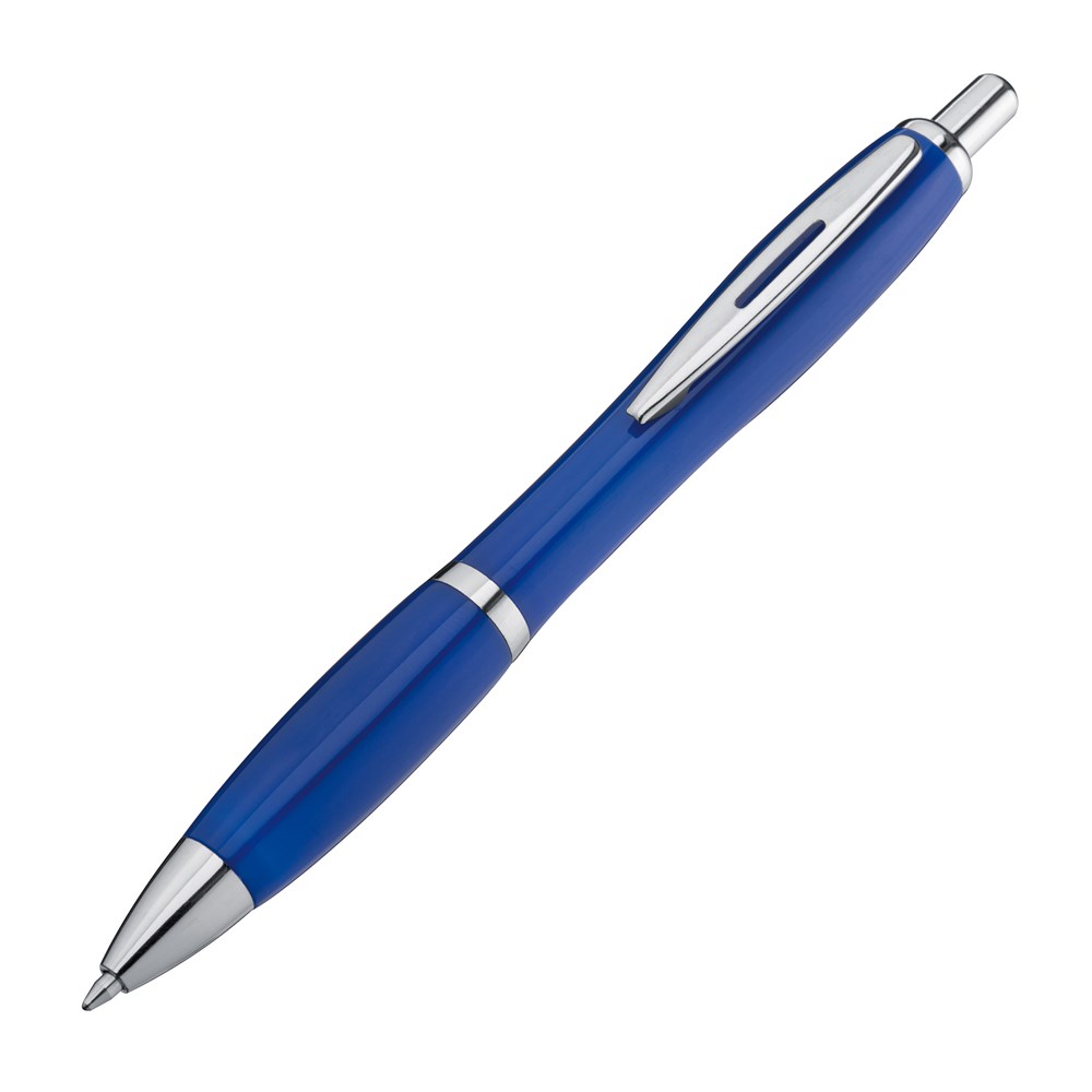 Kunststof pet met metalen clip - met logo of onbedrukt bestellen - blauw