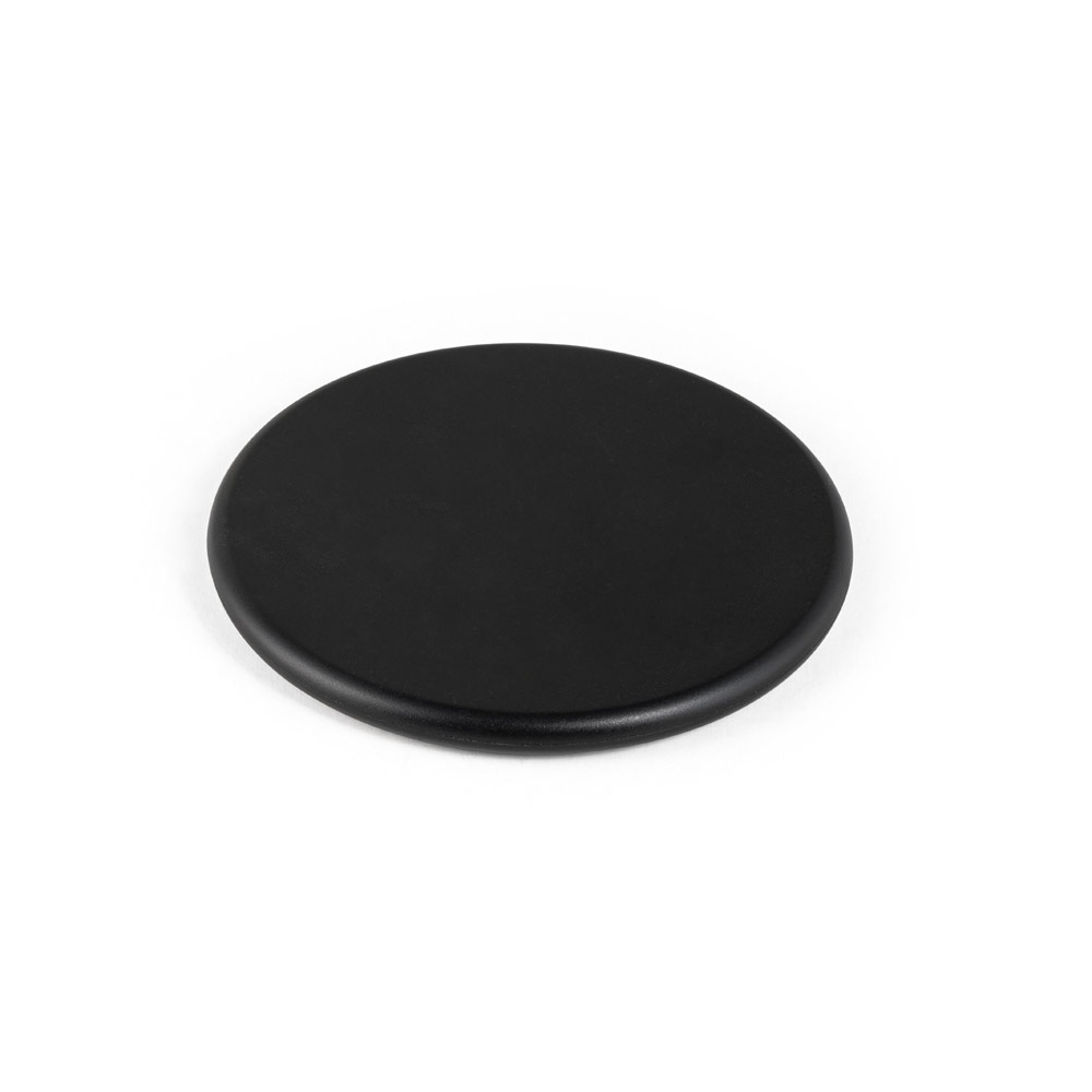SOVERY. Snelle 10W draadloze oplader in gerecycled ABS (100% rABS) - met logo of onbedrukt bestellen - Zwart
