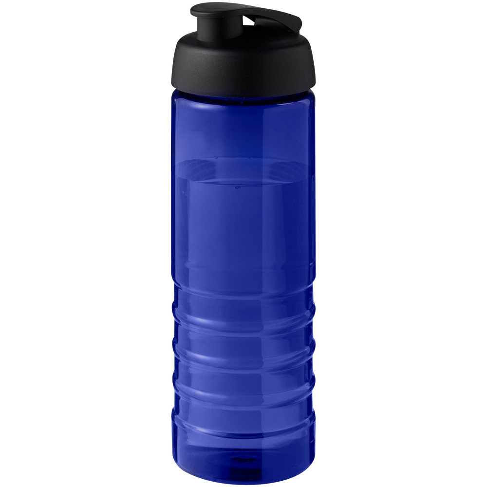 H2O Active® Eco Treble 750 ml drinkfles met klapdeksel - voor bedrijven en relatiegeschenken - Blauw, Zwart