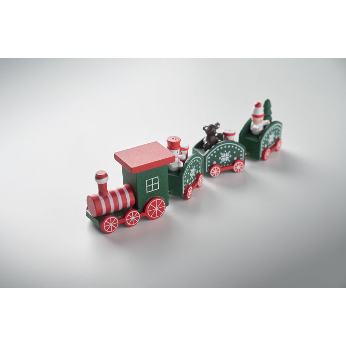 JUNA - Houten decoratie kersttrein