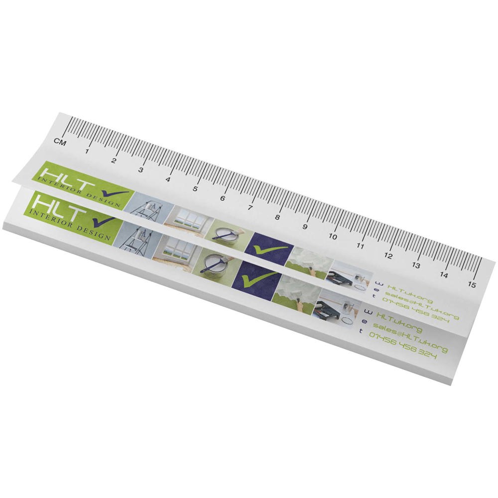 Sticky-Mate® gerecyclede sticky notes met bedrukte liniaal - bedrukt of onbedrukt verkrijgbaar