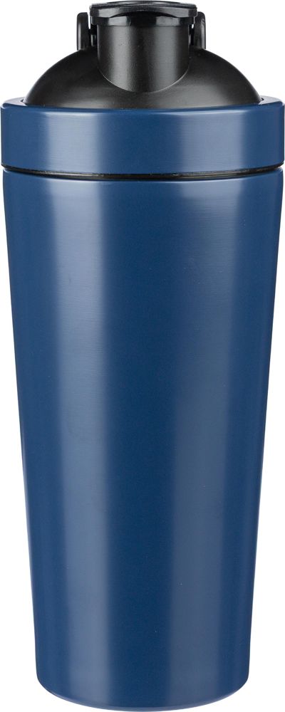 Gerecycled roestvrijstalen enkelwandige shaker (750 ml) Orla - met logo of onbedrukt bestellen - kobaltblauw