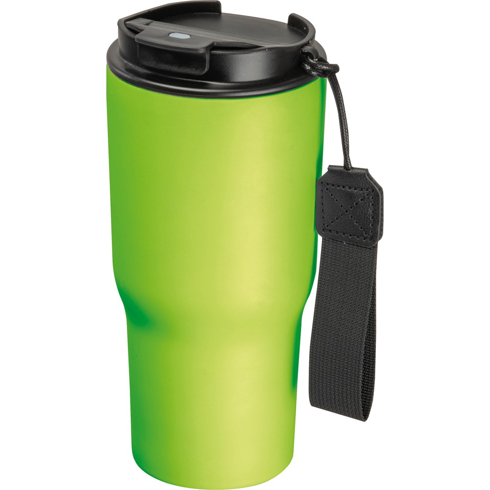 Dubbelwandige drinkbeker van rvs, 550 ml - voor bedrijven en relatiegeschenken - Appelgroen