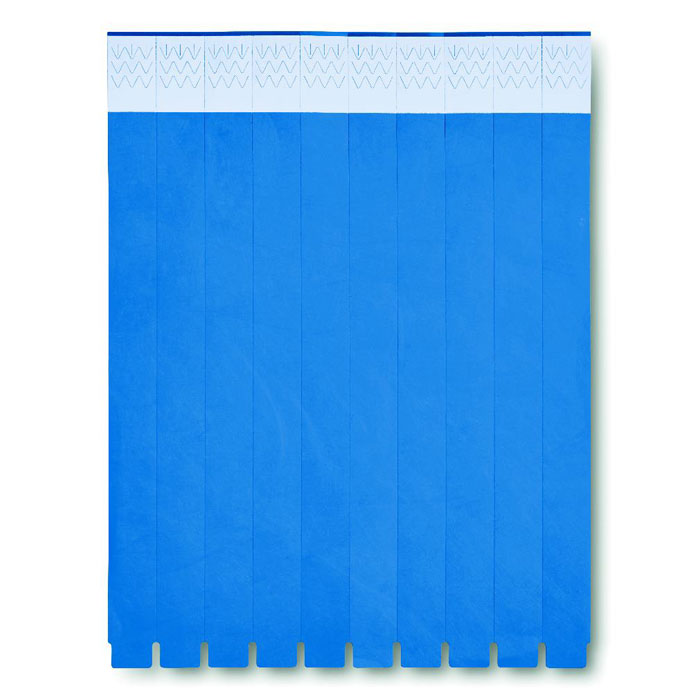TYVEK - 1 Vel met 10 event armbandjes - voor bedrijven en relatiegeschenken - Royal Blauw