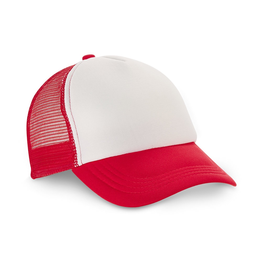 NICOLA. Polyester en mesh pet (150 g/m²) - met logo of onbedrukt bestellen - Rood