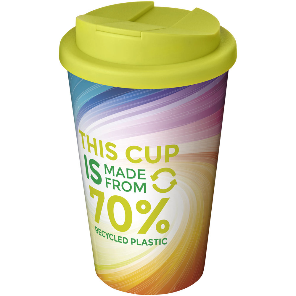 Brite-Americano® Eco 350 ml morsvrije geïsoleerde beker - met logo of onbedrukt bestellen - Lime