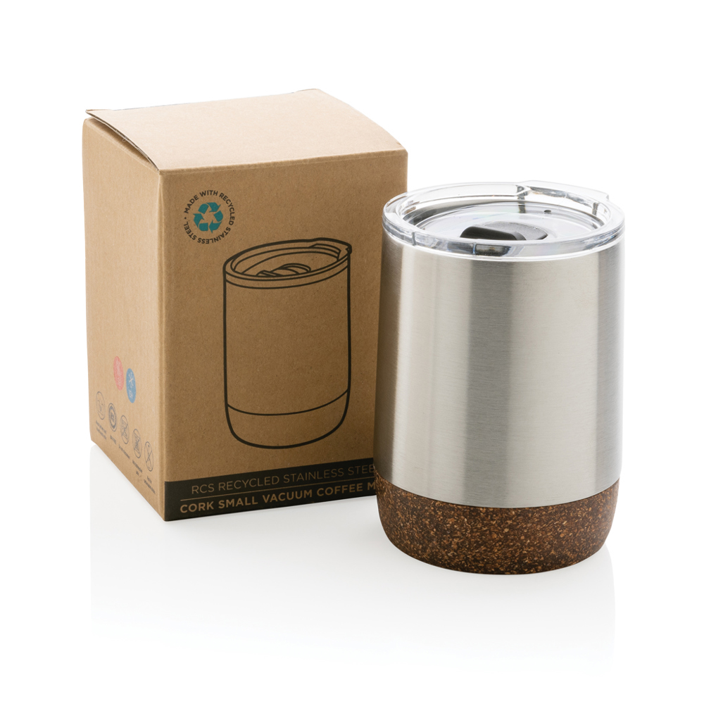 RCS gerecycled roestvrijstalen koffiebeker met kurk