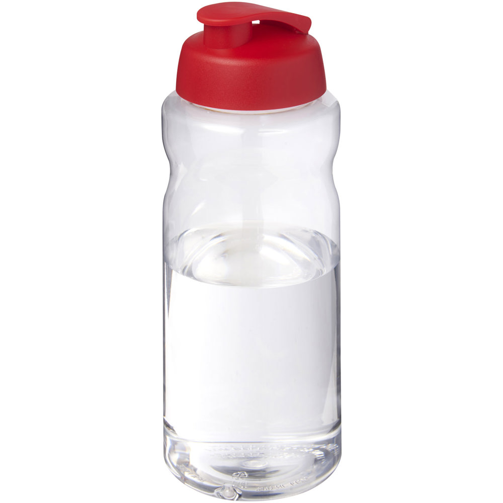 H2O Active® Big Base 1 l drinkfles met klapdeksel - met logo of onbedrukt bestellen - rood