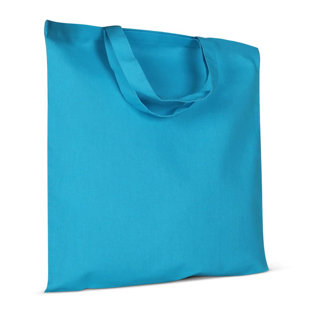 Schoudertas OEKO-TEX® gekleurd kort 140g/m² 38x42 cm - bedrukt of onbedrukt verkrijgbaar - lichtblauw