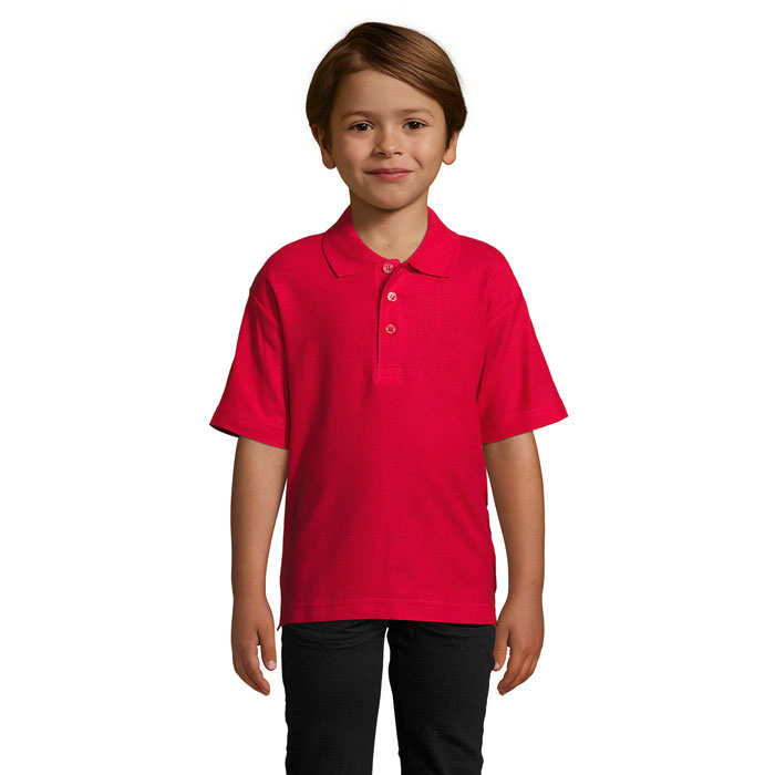 SUMMER II KIDS - SUMMER II KIDS Polo 170g - voor bedrijven en relatiegeschenken - rood