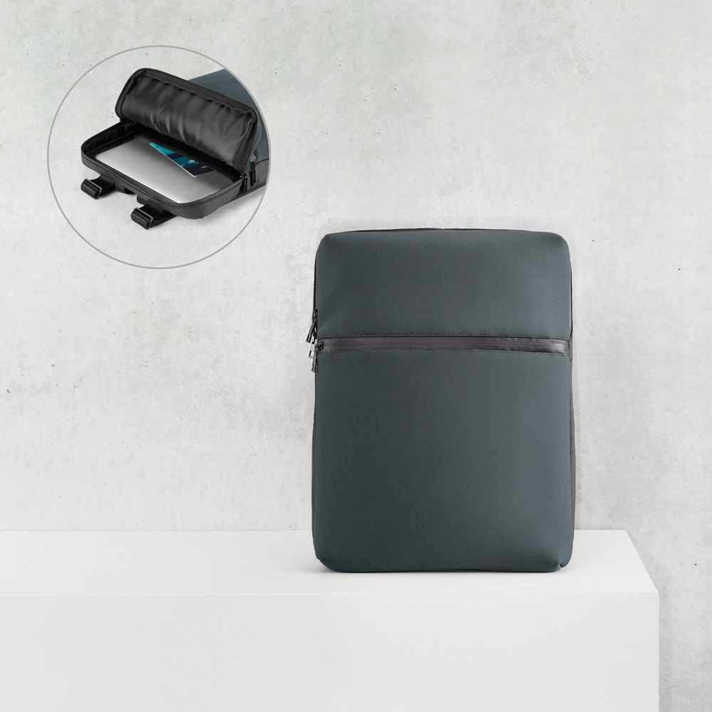 URBAN BACKPACK. 14'' laptop rugzak in softshell en zeildoek - met logo of onbedrukt bestellen