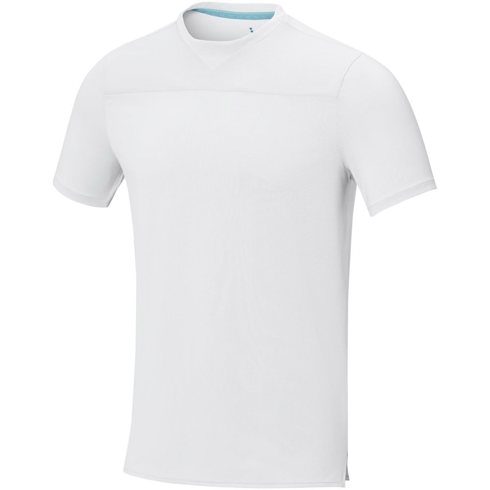 Borax Heren T-shirt met korte mouwen, cool fit, GRS gerecycled - voor bedrijven en relatiegeschenken - wit