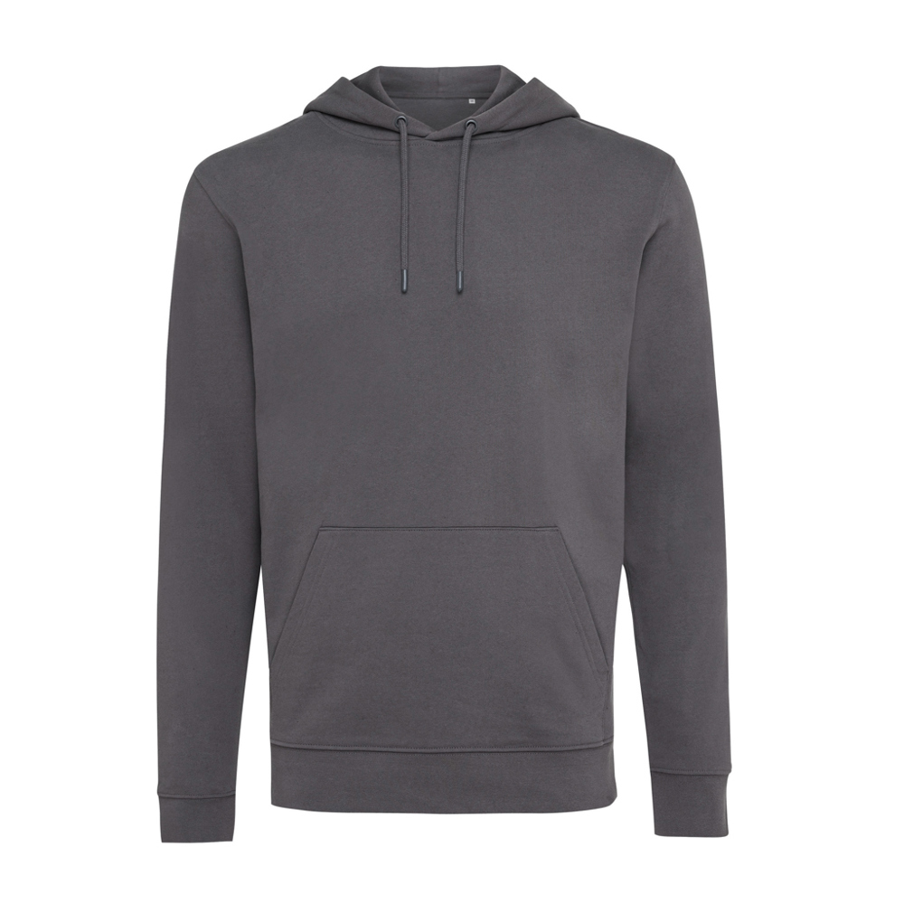IQONIQ Jasper gerecycled katoen hoodie - kopen of bedrukken - antraciet (± PMS 19-3900 TCX)