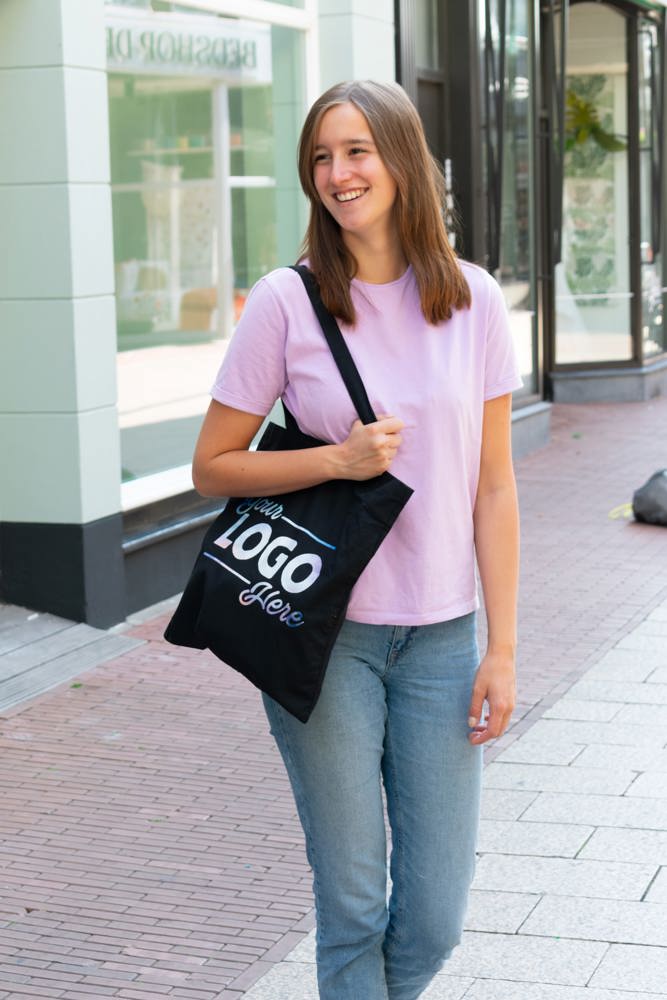 Katoenen tas met lange hengsels, 140 gr/m²