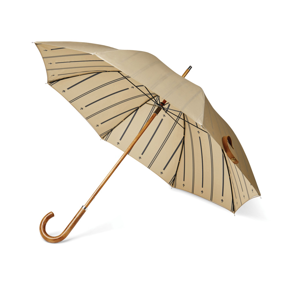 VINGA Bosler AWARE™ gerecycled PET 23" paraplu - voor bedrijven en relatiegeschenken - beige (± PMS 14-1012)