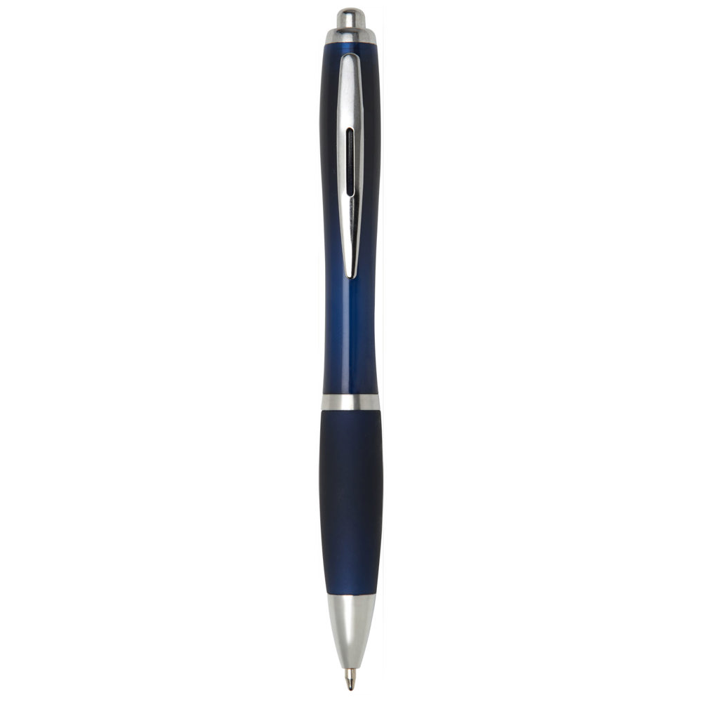 Nash balpen met gekleurde houder en gekleurde grip (zwarte inkt) - kopen of bedrukken - Indigo blauw