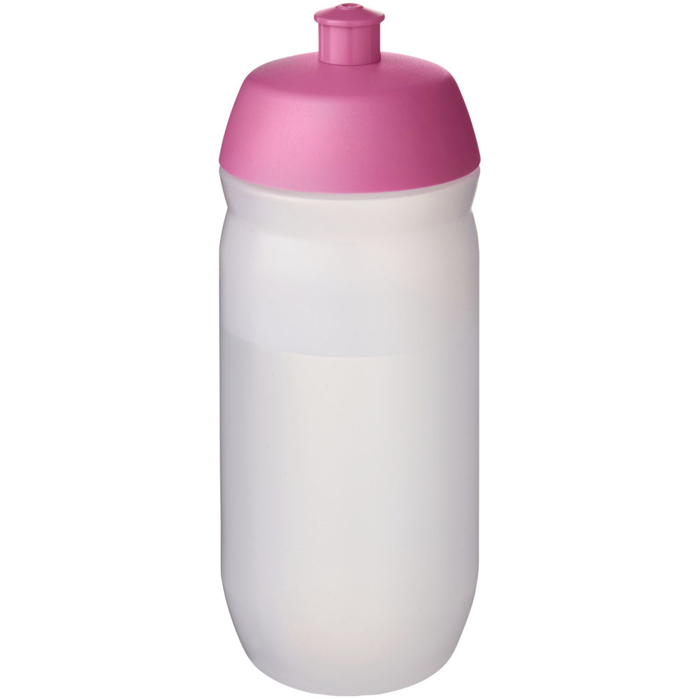 HydroFlex™ Clear knijpfles van 500 ml - bedrukt of onbedrukt verkrijgbaar - Roze, Mat helder