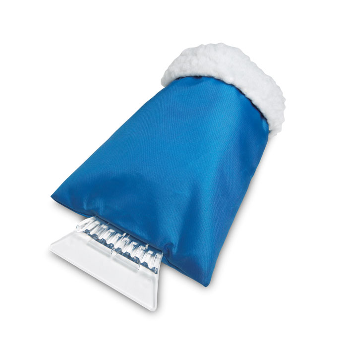 WARMIX - IJskrabber met handschoen - bedrukt of onbedrukt verkrijgbaar - blauw