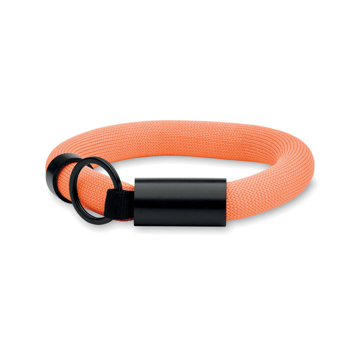 POLLY - Drijvende sleutelhanger polsban - met logo of onbedrukt bestellen - oranje