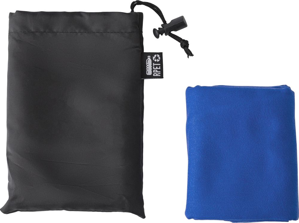 rPET handdoek Brunilda - bedrukt of onbedrukt verkrijgbaar - kobaltblauw