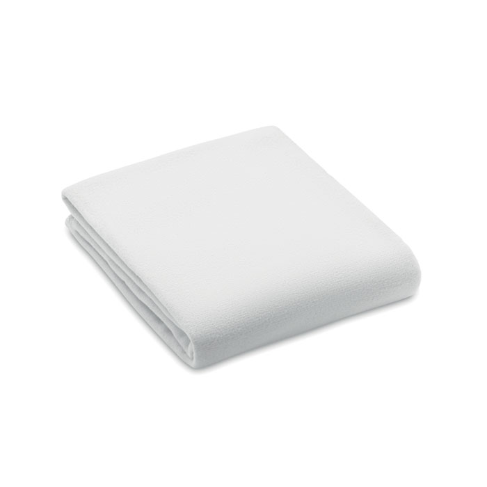 BOGDA - RPET fleece deken 130gr/m² - voor bedrijven en relatiegeschenken - Wit